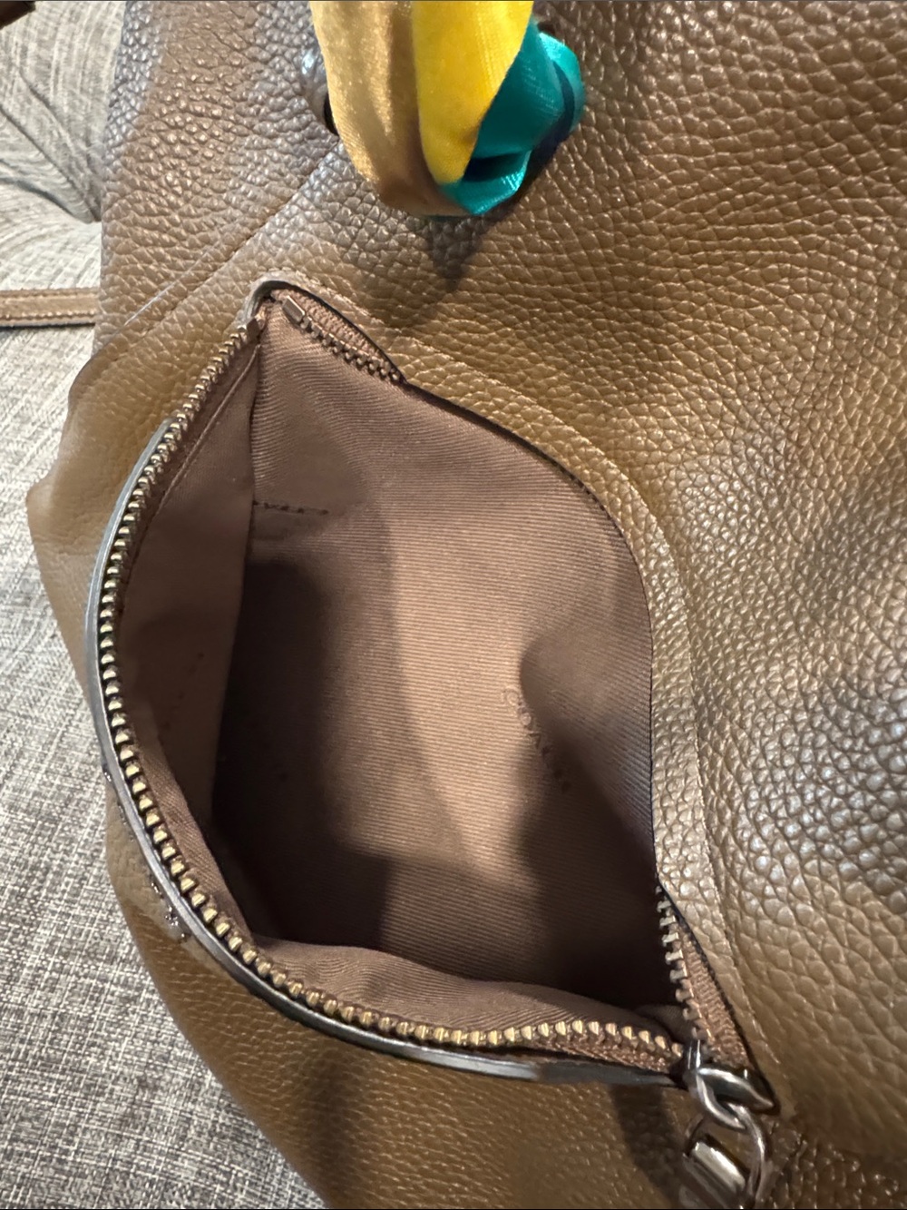 Coach Bag Prairie Brown Pebbled Leather Satchel - Picture 15 of 17
